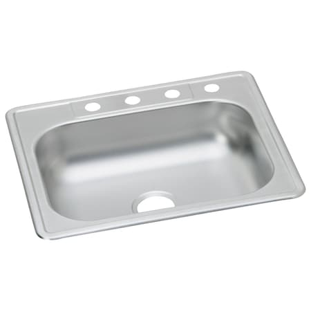 Elkay Dayton Stainless Steel 25 X 22 X 6-1/16 Single Bowl Top Mount Sink With J Channels KJ125223
